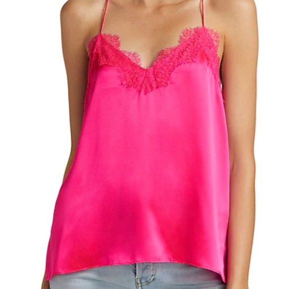 Cami NYC Pink Lace Trim Camisole - Picture 2 of 8